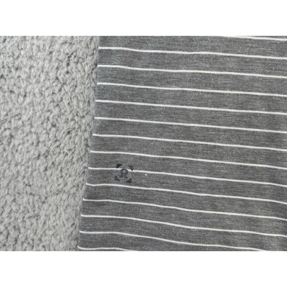Lululemon Evolution Mens M/L Gray Striped Short Sleeve Polo Shirt - Picture 7 of 10